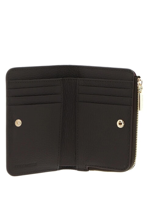 METALLIC SOFT Petit portefeuille en cuir boue - Portefeuilles Femme
