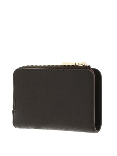 METALLIC SOFT Petit portefeuille en cuir boue - Portefeuilles Femme
