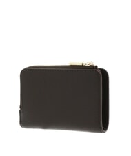 COCCINELLE METALLIC SOFT Petit portefeuille en cuir boue - Portefeuilles Femme - 3