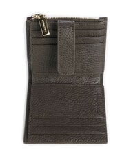COCCINELLE METALLIC SOFT Mini portefeuille en cuir boue - Portefeuilles Femme - 2