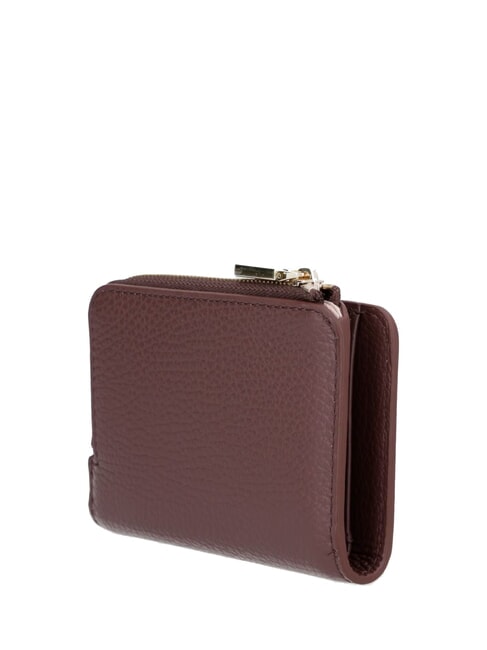 METALLIC SOFT Petit portefeuille en cuir baie - Portefeuilles Femme