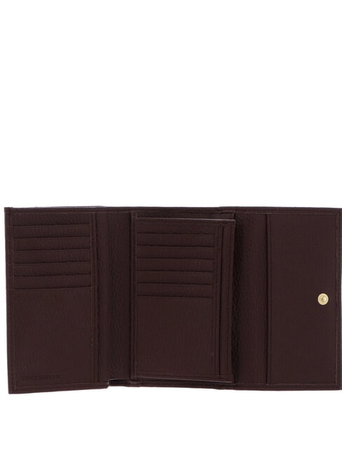 METALLIC SOFT Portefeuille &agrave; deux volets en cuir martel&eacute; baie - Portefeuilles Femme