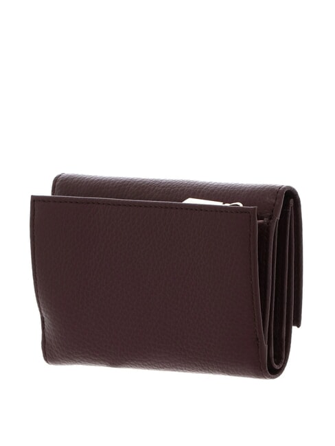 METALLIC SOFT Portefeuille &agrave; deux volets en cuir martel&eacute; baie - Portefeuilles Femme