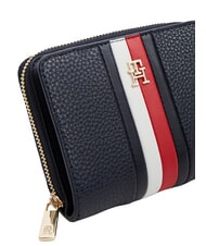 TOMMY HILFIGER TH ICON Portefeuille moyen, grain&eacute; bleu de l'espace - Portefeuilles Femme - 4