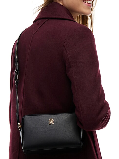 TH JOY Mini sac avec bandouli&egrave;re et logo le noir - Sacs pour Femme