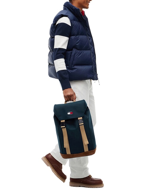 TJM COLORBLOCK Sac &agrave; dos &agrave; rabat marine nuit noire - Sacs &agrave; dos pour l'&Eacute;cole & les Loisirs