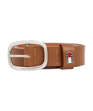 TOMMY HILFIGER TOMMY JEANS OVAL  Ceinture en cuir raccourcissable Cognac - Ceintures - 4
