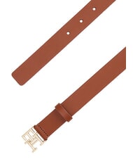 TOMMY HILFIGER TH LOGO ceinture en cuir cognac d'hiver - Ceintures - 2