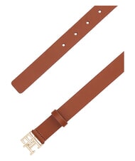 TOMMY HILFIGER TH LOGO ceinture en cuir cognac d'hiver - Ceintures - 4