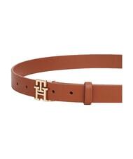 TOMMY HILFIGER TH LOGO ceinture en cuir cognac d'hiver - Ceintures - 5