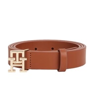 TOMMY HILFIGER TH LOGO ceinture en cuir cognac d'hiver - Ceintures - 6
