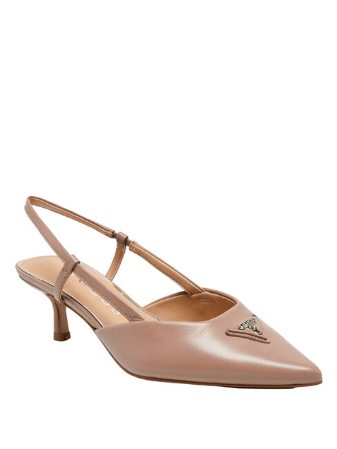 YANNO2 D&eacute;collet&eacute; en cuir avec talon de 5,8 cm nu - Chaussures Femme