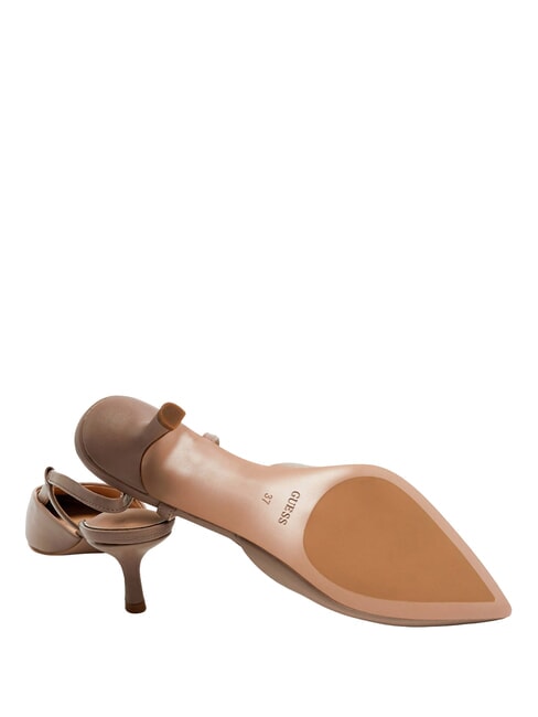 YANNO2 D&eacute;collet&eacute; en cuir avec talon de 5,8 cm nu - Chaussures Femme
