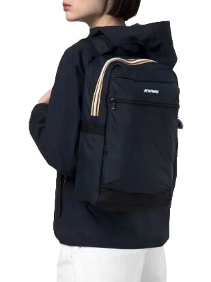 MID LAON Sac &agrave; dos en nylon d&eacute;perlant profondeur bleue - Sacs &agrave; dos pour l'&Eacute;cole & les Loisirs