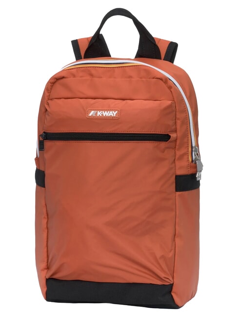 MID LAON Sac &agrave; dos en nylon d&eacute;perlant brun orang&eacute; - Sacs &agrave; dos pour l'&Eacute;cole & les Loisirs