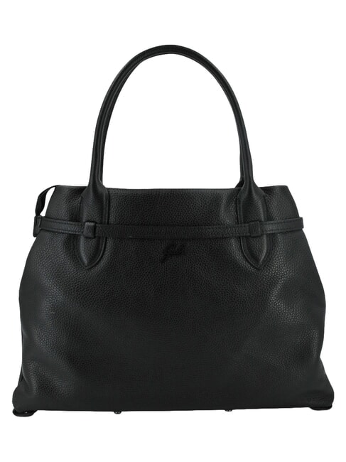 ELIF Pochette en cuir de taille moyenne avec bandouli&egrave;re noir - Sacs pour Femme