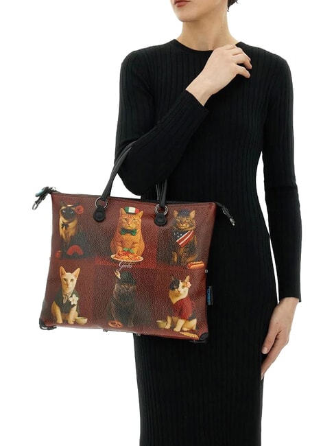 G3 PLUS Sac cabas moyen, convertible chats rouges du monde entier - Sacs pour Femme