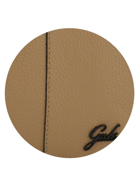 BEYONCE Pochette en cuir de taille moyenne avec bandouli&egrave;re cappuccino - Sacs pour Femme