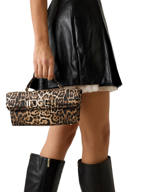 CIRENA Sac &agrave; main avec bandouli&egrave;re l&eacute;opard - Sacs pour Femme