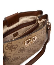 GUESS KARNILLA sac bandouli&egrave;re logo latte / marron - Sacs pour Femme - 4