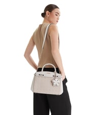 GUESS MELINDA Sac &agrave; main avec bandouli&egrave;re logo blanc cass&eacute; - Sacs pour Femme - 2