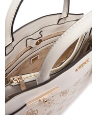 GUESS MELINDA Sac &agrave; main avec bandouli&egrave;re logo blanc cass&eacute; - Sacs pour Femme - 4