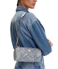 GUESS GIULLY 2 Mini sac bandouli&egrave;re denim m&eacute;tallis&eacute; - Sacs pour Femme - 2
