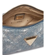 GUESS GIULLY 2 Mini sac bandouli&egrave;re denim m&eacute;tallis&eacute; - Sacs pour Femme - 5