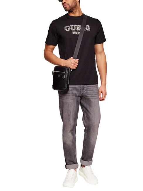 MONACO Mini sac en cuir NOIR - Sacs en Bandouli&egrave;res pour Homme