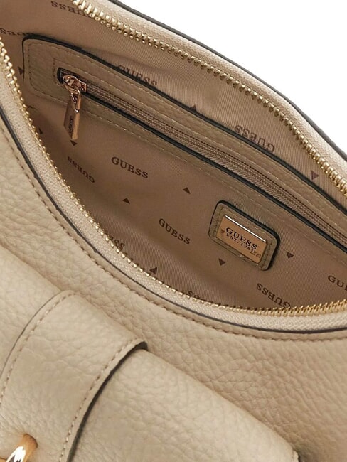 JESSA Sac bandouli&egrave;re Hobo taupe - Sacs pour Femme