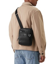 GUESS MONACO sac en cuir NOIR - Sacs en Bandouli&egrave;res pour Homme - 4