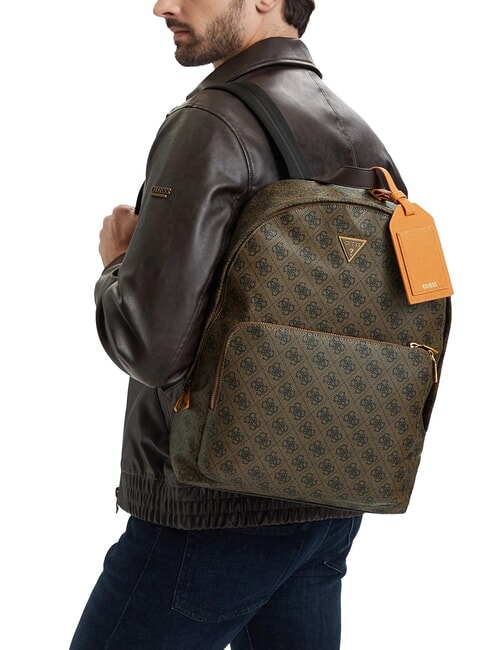 MILANO2 Sac &agrave; dos imprim&eacute; 4G caf&eacute; - Sacs &agrave; dos pour l'&Eacute;cole & les Loisirs