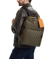 GUESS MILANO2 Sac &agrave; dos imprim&eacute; 4G caf&eacute; - Sacs &agrave; dos pour l'&Eacute;cole & les Loisirs - 4