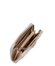 GUESS LAUREL 2 Portefeuille moyen &agrave; imprim&eacute; saffiano BEIGE - Portefeuilles Femme - 3