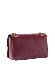 PINKO LOVE ONE LIGHT Petit sac en cuir matelass&eacute; groseille intense-or antique - Sacs pour Femme - 2