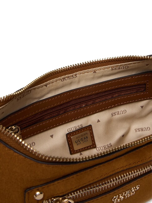 MARSHA Sac bandouli&egrave;re en cuir su&eacute;d&eacute; COGNAC - Sacs pour Femme