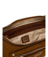 GUESS MARSHA Sac bandouli&egrave;re en cuir su&eacute;d&eacute; COGNAC - Sacs pour Femme - 4