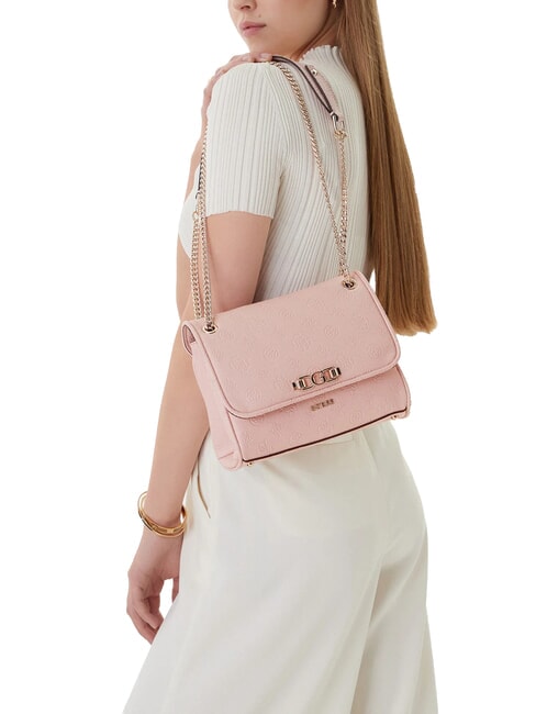 ANISE Mini sac bandouli&egrave;re / sac port&eacute; &eacute;paule logo rose clair - Sacs pour Femme