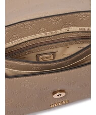 GUESS ANISE Mini sac bandouli&egrave;re / sac port&eacute; &eacute;paule logo taupe fonc&eacute; - Sacs pour Femme - 4