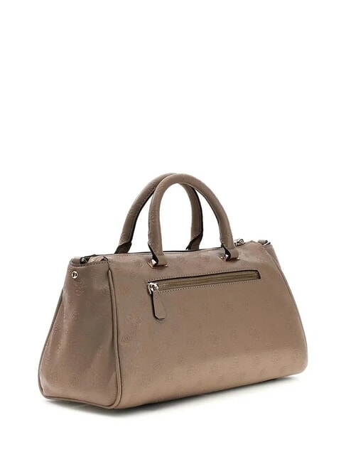 ANISE Sac &agrave; main avec bandouli&egrave;re logo taupe fonc&eacute; - Sacs pour Femme