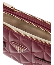 GUESS PAISLEIGH Mini sac bandouli&egrave;re Bordeaux - Sacs pour Femme - 3