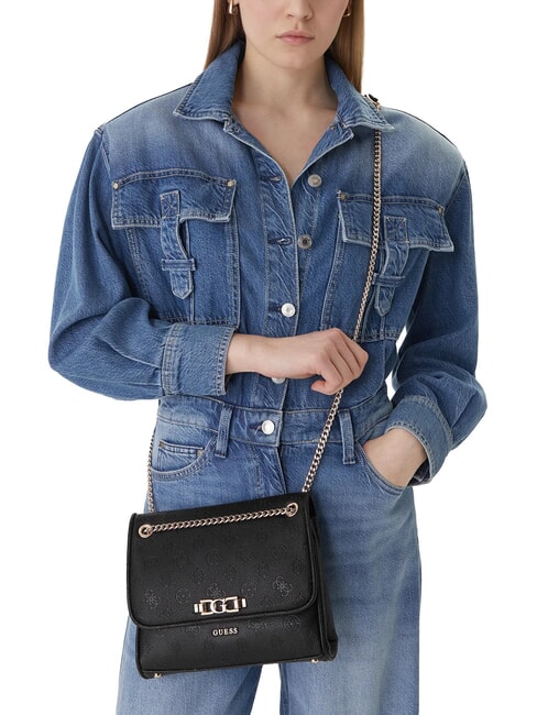 ANISE Mini sac bandouli&egrave;re / sac port&eacute; &eacute;paule logo noir - Sacs pour Femme