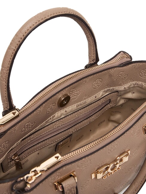 ANISE L Sac &agrave; main avec bandouli&egrave;re logo taupe fonc&eacute; - Sacs pour Femme