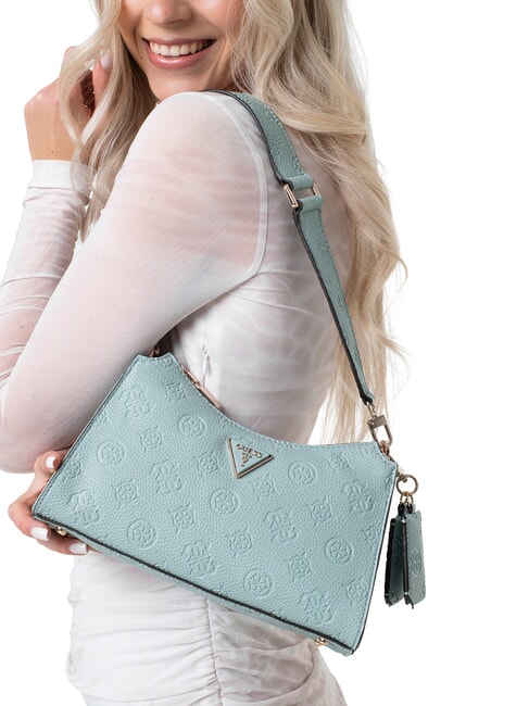 CRESIDIA II Sac &agrave; bandouli&egrave;re avec fermeture &eacute;clair logo de la sauge claire - Sacs pour Femme