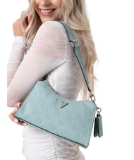 GUESS CRESIDIA II Sac &agrave; bandouli&egrave;re avec fermeture &eacute;clair logo de la sauge claire - Sacs pour Femme - 3
