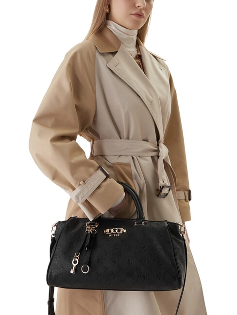 ANISE Sac &agrave; main avec bandouli&egrave;re logo noir - Sacs pour Femme