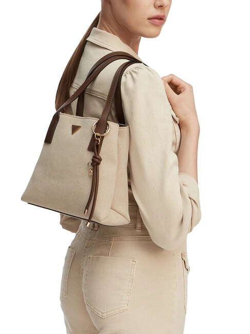 ALICE sac bandouli&egrave;re naturel/expresso - Sacs pour Femme