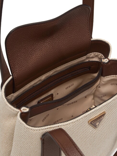 ALICE sac bandouli&egrave;re naturel/expresso - Sacs pour Femme
