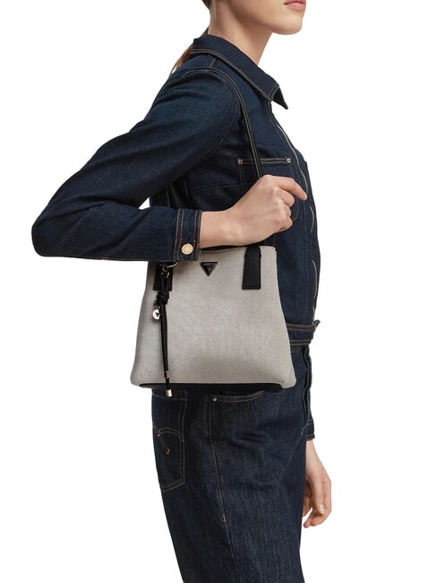ALICE sac bandouli&egrave;re naturel / noir - Sacs pour Femme