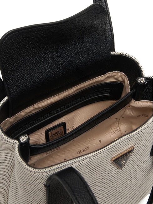 ALICE sac bandouli&egrave;re naturel / noir - Sacs pour Femme
